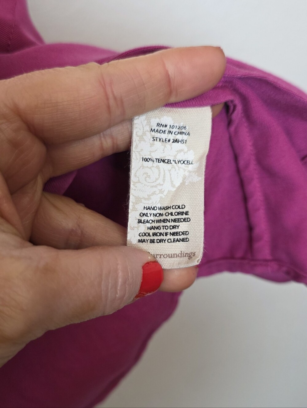 Soft Surroundings NWOT Pink Washed Tencel Button Tunic Magenta Pink Soft Size M - Picture 13 of 15